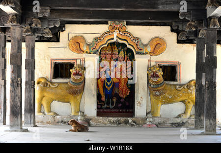 Embekke Devale dans les montagnes près de Kandy, Sri Lanka Banque D'Images