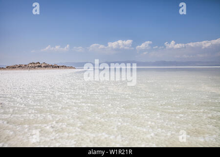 D'orumieh saltlake dans Westazerbaijan, l'Iran, l'Asie Banque D'Images