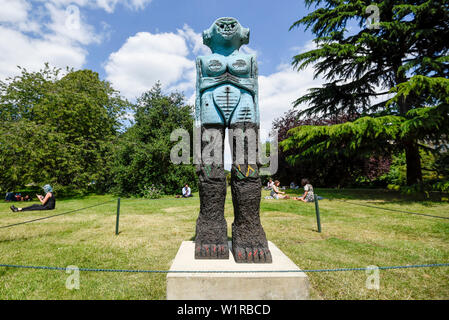 Londres, Royaume-Uni. 3 juillet 2019. "Receveur", 2019, par Huma Bhabha. Sculpture Frise s'ouvre dans Regent's Park, Londres d'affichage libre le plus important de l'art en plein air à partir de 23 Œuvres d'artistes internationaux sont à l'écran 3 Juillet au 6 octobre 2019. Crédit : Stephen Chung / Alamy Live News Banque D'Images