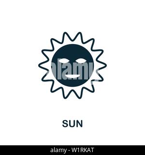 Icône vecteur soleil illustration. Signe de la création d'icons collection. Pourvus d''une télévision et d'ordinateur pour l'icône Soleil mobile. Symbole, logo vector graphics. Illustration de Vecteur