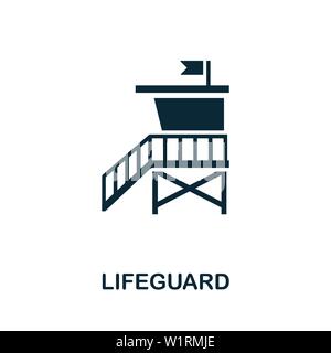 Lifeguard vector illustration icône. Signe de la création d'icons collection. Pourvus d''une télévision et d'ordinateur pour l'icône de sauveteur mobile. Symbole, logo graphique vectoriel Illustration de Vecteur