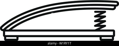 L'icône du saut. Contours conseil saut icône vecteur pour la conception web isolé sur fond blanc Illustration de Vecteur