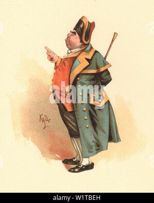 M. Bumble - Oliver Twist de caractère "les personnages de Charles Dickens Pourtrayed dans une série de sketches originaux couleur de l'eau par Kyd" Banque D'Images