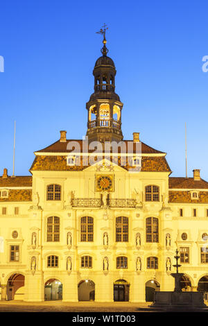 Hôtel de ville de la ville hanséatique de Lunebourg, Basse-Saxe, Allemagne du Nord, l'Allemagne, de l'Europe Banque D'Images