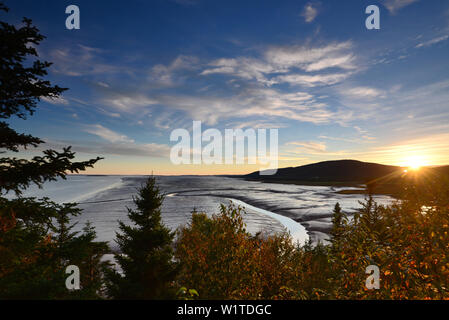 Hopewell Rocks, près de Moncton, Nouveau-Brunswick, Canada Banque D'Images