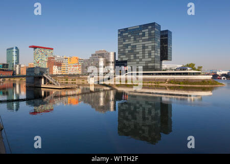 Hyatt Regency Hôtel à Duesseldorf, Medienhafen, Rhénanie du Nord-Westphalie, Allemagne Banque D'Images