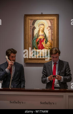 Sotheby's, Londres, Royaume-Uni. 3 juillet 2019. L'été d'anciens maîtres vente du soir propose des peintures du 14e - 19e siècle par plusieurs des plus importants peintres de l'art occidental met en évidence : un chef-d'œuvre de chaque de la plus grande des peintres de paysage - Turner, Constable et Gainsborough - et œuvres extraordinaires de l'époque Baroque par Ribera et l'extrêmement rares Johann Liss. Vente au total pour la soirée était de £56 205 950 livres sterling. Credit : Malcolm Park/Alamy Live News. Banque D'Images