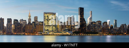 Balkon Manhatten von bras Plaza State Park, East River, Long Island, New York City, New York, USA Banque D'Images