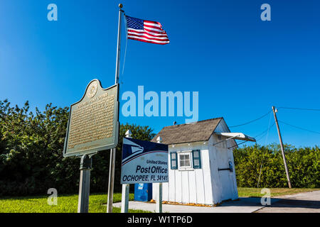 Le plus petit bureau de poste dans les États-Unis sur la route 41 Tamiami trail dans les Everglades, Ochopee, Florida, USA Banque D'Images