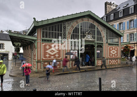 Halle, village de Quimperlé, Bretagne, France Banque D'Images