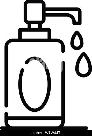 Distributeur de savon, l'icône de style contour Illustration de Vecteur