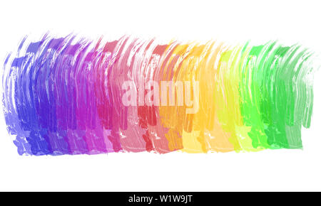 Arc-en-ciel de couleur arrière-plan. Pinceaux peinture. Banque D'Images