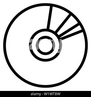 L'icône de CD, Vector Illustration,Aperçu de l'interface utilisateur Banque D'Images