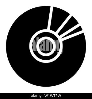L'icône de CD, Vector Illustration,Glyphe de l'interface utilisateur Banque D'Images
