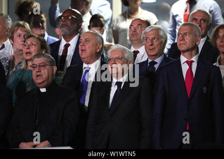 Stade San Paolo, Naples, Italie. 3 juillet, 2019. 30e Universidade compétition d'athlétisme, les cérémonies d'ouverture ; la participation à l'Action : Crédit dignitaires Plus Sport/Alamy Live News Banque D'Images