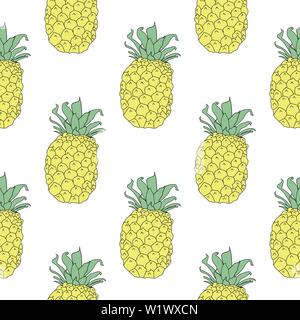 Résumé de fond transparente jaune de l'ananas. Illustration de Vecteur