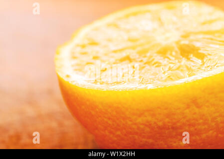 Tranche de citron close-up, macro, texture citron Banque D'Images