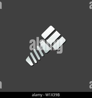 Dans l'icône de la vis de couleur gris métallique style. Metal Industriel engineering Illustration de Vecteur