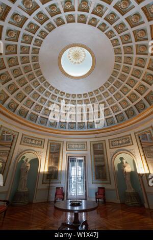 Hall du dôme ou rotonde dans le palais Saint-Michel et Saint-Georges, également ancien palais, ville de l'île de Corfou, Corfou, îles Ioniennes, Grèce Banque D'Images