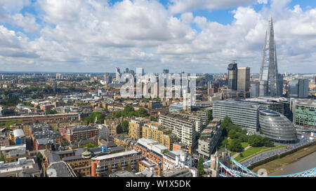 Le fragment de ville de Londres Le Shard London Grande Bretagne panorama aérien ville de Londres Royaume-Uni capitale UK GO England travel destination Banque D'Images