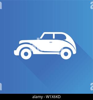 Vintage Car icône dans l'interface utilisateur Metro style de couleur. Collectionneur automobile rétro Illustration de Vecteur
