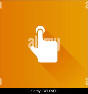 Doigts, dans l'icône couleur de l'interface utilisateur Metro style. Tablette tactile gadget portable smart phone Illustration de Vecteur