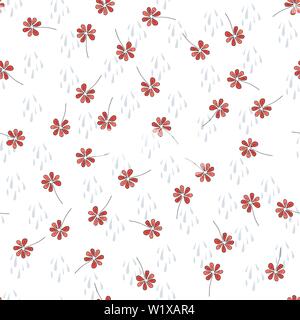 Motif de fond sans soudure d'éléments simples. Doodle hand drawn vector illustration Illustration de Vecteur