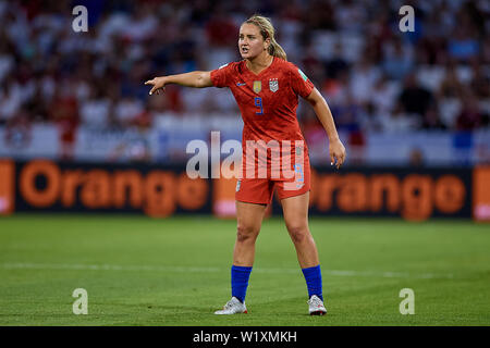 LYON, FRANCE - 02 juillet : Lindsey Horan des USA au cours de la 2019 Coupe du Monde féminine de la fifa France match de demi-finale entre l'Angleterre et USA au Stade de Lyon le 2 juillet 2019 à Lyon, France. (Photo de David Aliaga/MO Media) Banque D'Images