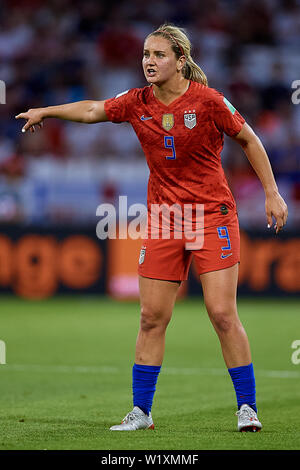 LYON, FRANCE - 02 juillet : Lindsey Horan des USA au cours de la 2019 Coupe du Monde féminine de la fifa France match de demi-finale entre l'Angleterre et USA au Stade de Lyon le 2 juillet 2019 à Lyon, France. (Photo de David Aliaga/MO Media) Banque D'Images