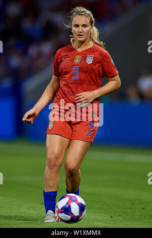 LYON, FRANCE - 02 juillet : Lindsey Horan des USA en action au cours de la 2019 Coupe du Monde féminine de la fifa France match de demi-finale entre l'Angleterre et USA au Stade de Lyon le 2 juillet 2019 à Lyon, France. (Photo de David Aliaga/MO Media) Banque D'Images