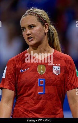 LYON, FRANCE - 02 juillet : Lindsey Horan des USA au cours de la 2019 Coupe du Monde féminine de la fifa France match de demi-finale entre l'Angleterre et USA au Stade de Lyon le 2 juillet 2019 à Lyon, France. (Photo de David Aliaga/MO Media) Banque D'Images