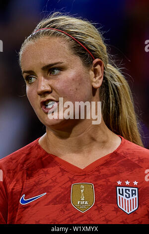 LYON, FRANCE - 02 juillet : Lindsey Horan des USA au cours de la 2019 Coupe du Monde féminine de la fifa France match de demi-finale entre l'Angleterre et USA au Stade de Lyon le 2 juillet 2019 à Lyon, France. (Photo de David Aliaga/MO Media) Banque D'Images