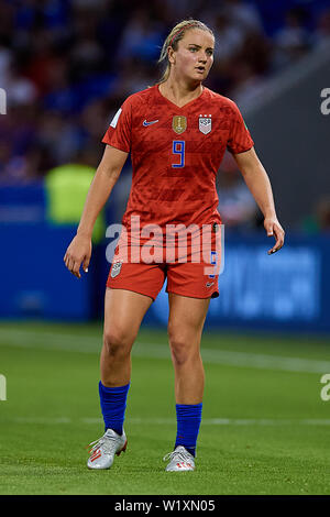 LYON, FRANCE - 02 juillet : Lindsey Horan des USA au cours de la 2019 Coupe du Monde féminine de la fifa France match de demi-finale entre l'Angleterre et USA au Stade de Lyon le 2 juillet 2019 à Lyon, France. (Photo de David Aliaga/MO Media) Banque D'Images