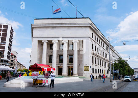 La banque nationale de Croatie, Trg hrvatskih velikana, Gornji Grad, Zagreb, Croatie Banque D'Images