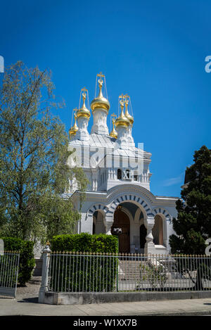 Église orthodoxe russe, construit au 19ème siècle, Genève, Suisse Banque D'Images