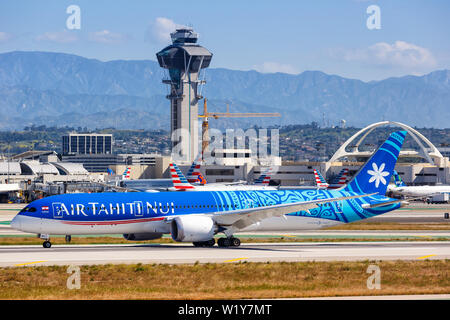 Los Angeles, Californie - le 12 avril 2019 : Air Tahiti Nui Boeing 787-9 Dreamliner avion à l'aéroport de Los Angeles (LAX) aux États-Unis. Banque D'Images