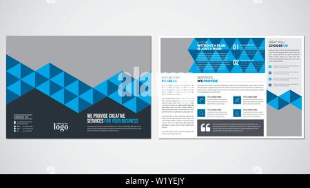 Bi Fold Brochure design pattern Illustration de Vecteur