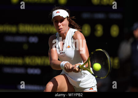 Wimbledon, Londres, Royaume-Uni. 4 juillet 2019. Tennis de Wimbledon, Londres, Royaume-Uni. Johanna Konta, Grande-Bretagne, 2019 Allstar Crédit : photo library/Alamy Live News Banque D'Images