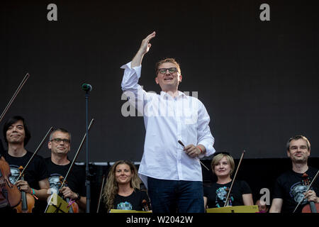 Hradec Kralove, République tchèque. Le 04 juillet, 2019. Festival de musique Rock for People s'ouvre, s'exécute au 6 juillet à Hradec Kralove, République tchèque, le 4 juillet 2019. Photo : CTK/Tanecek Photo/Alamy Live News Banque D'Images