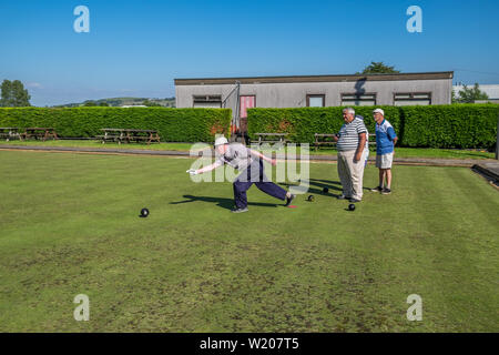 Bowling Club Comprtitions vert de la couronne Banque D'Images