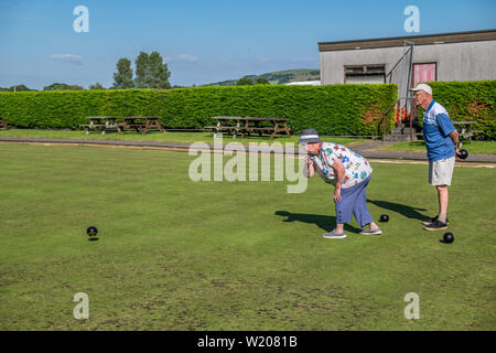 Bowling Club Comprtitions vert de la couronne Banque D'Images