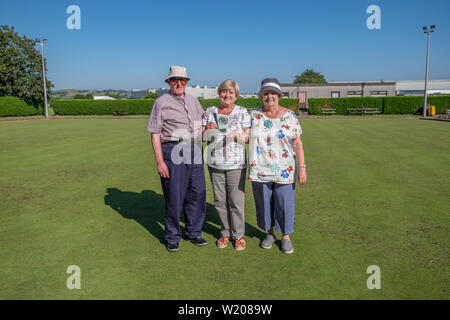 Bowling Club Comprtitions vert de la couronne Banque D'Images