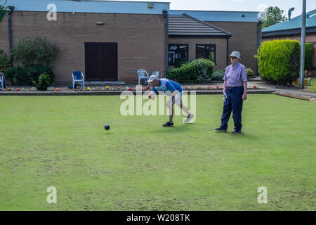 Bowling Club Comprtitions vert de la couronne Banque D'Images