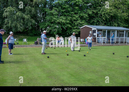 Bowling Club Comprtitions vert de la couronne Banque D'Images