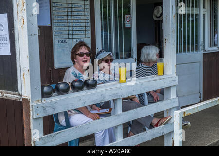 Bowling Club Comprtitions vert de la couronne Banque D'Images