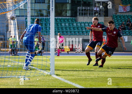 CARDIFF, Royaume-Uni. 4 juillet 2019. La Jordanie Lam de Cardiff a rencontré dans le FC marque Europa League match à la Cardiff International Sports Stadium. © Photo Matthieu Lofthouse - Photographe indépendant Crédit : Matthieu Lofthouse/Alamy Live News Banque D'Images