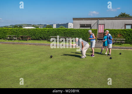 Bowling Club Comprtitions vert de la couronne Banque D'Images