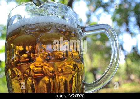Mug verre de bière légère Banque D'Images