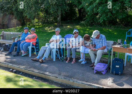 Bowling Club Comprtitions vert de la couronne Banque D'Images