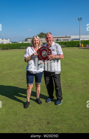 Bowling Club Comprtitions vert de la couronne Banque D'Images